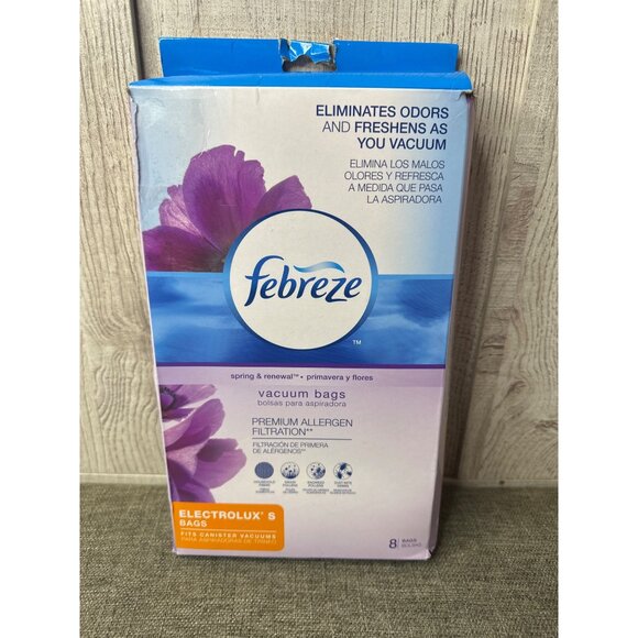 Febreze Vacuum Bags 8 Pk Electrolux S Models Premium Allergen Filtration 2 Boxes - Picture 4 of 6